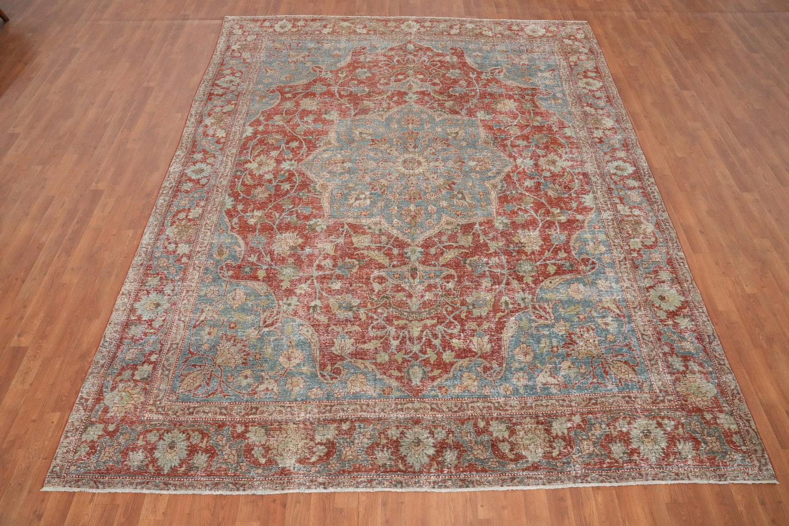Antique Vegetable Dye Sarouk Persian Area Rug 9x12 - 2