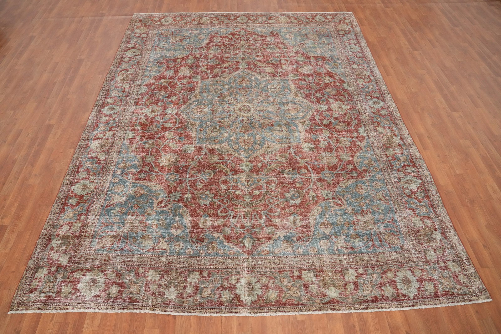 Antique Vegetable Dye Sarouk Persian Area Rug 9x12 - 4