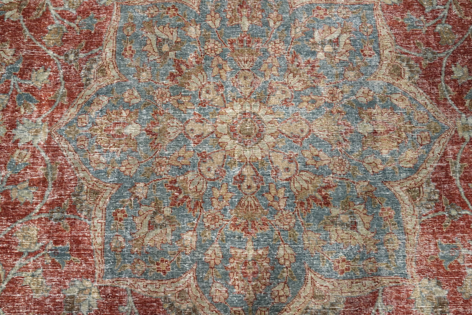 Antique Vegetable Dye Sarouk Persian Area Rug 9x12 - 5