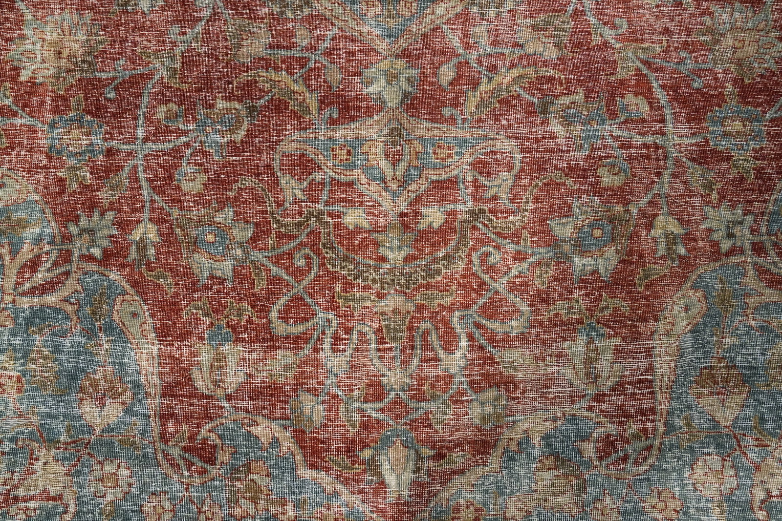 Antique Vegetable Dye Sarouk Persian Area Rug 9x12 - 6