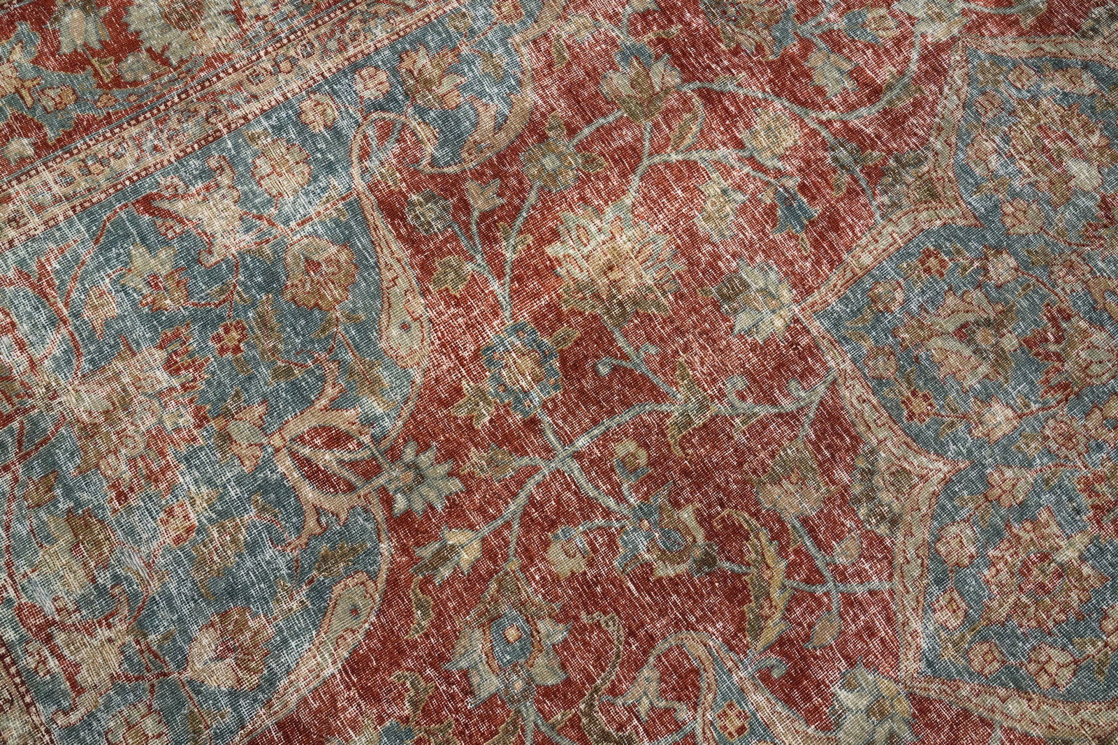 Antique Vegetable Dye Sarouk Persian Area Rug 9x12 - 7
