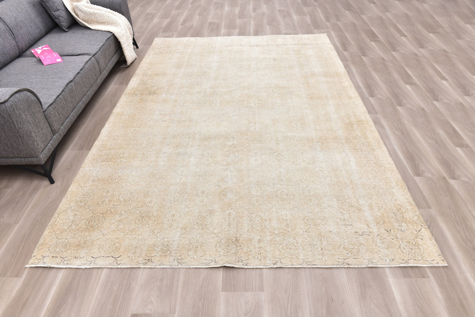 7'0'' x 10'3'' Handmade Vintage Wool Rug - 242349 - 3