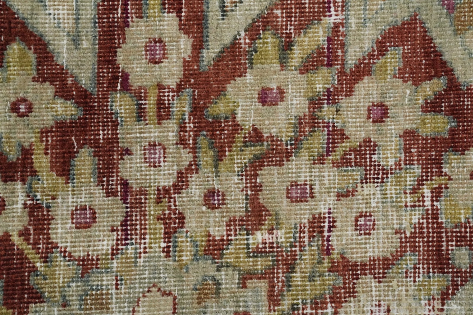 Pre-1900 Antique Kerman Ravar Vegetable Dye Persian Rug 15x20 - 10