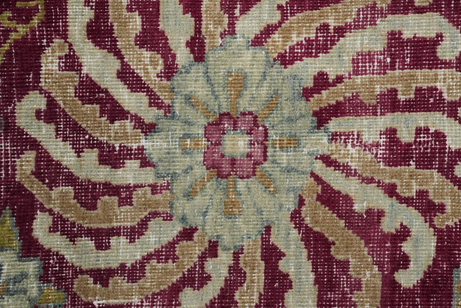 Pre-1900 Antique Kerman Ravar Vegetable Dye Persian Rug 15x20 - 8