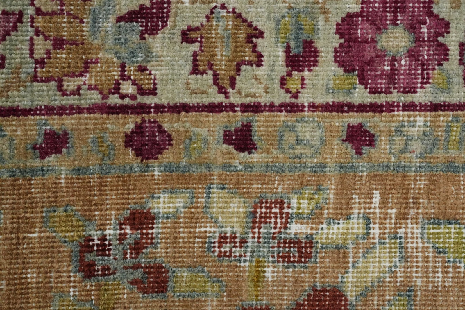 Pre-1900 Antique Kerman Ravar Vegetable Dye Persian Rug 15x20 - 9