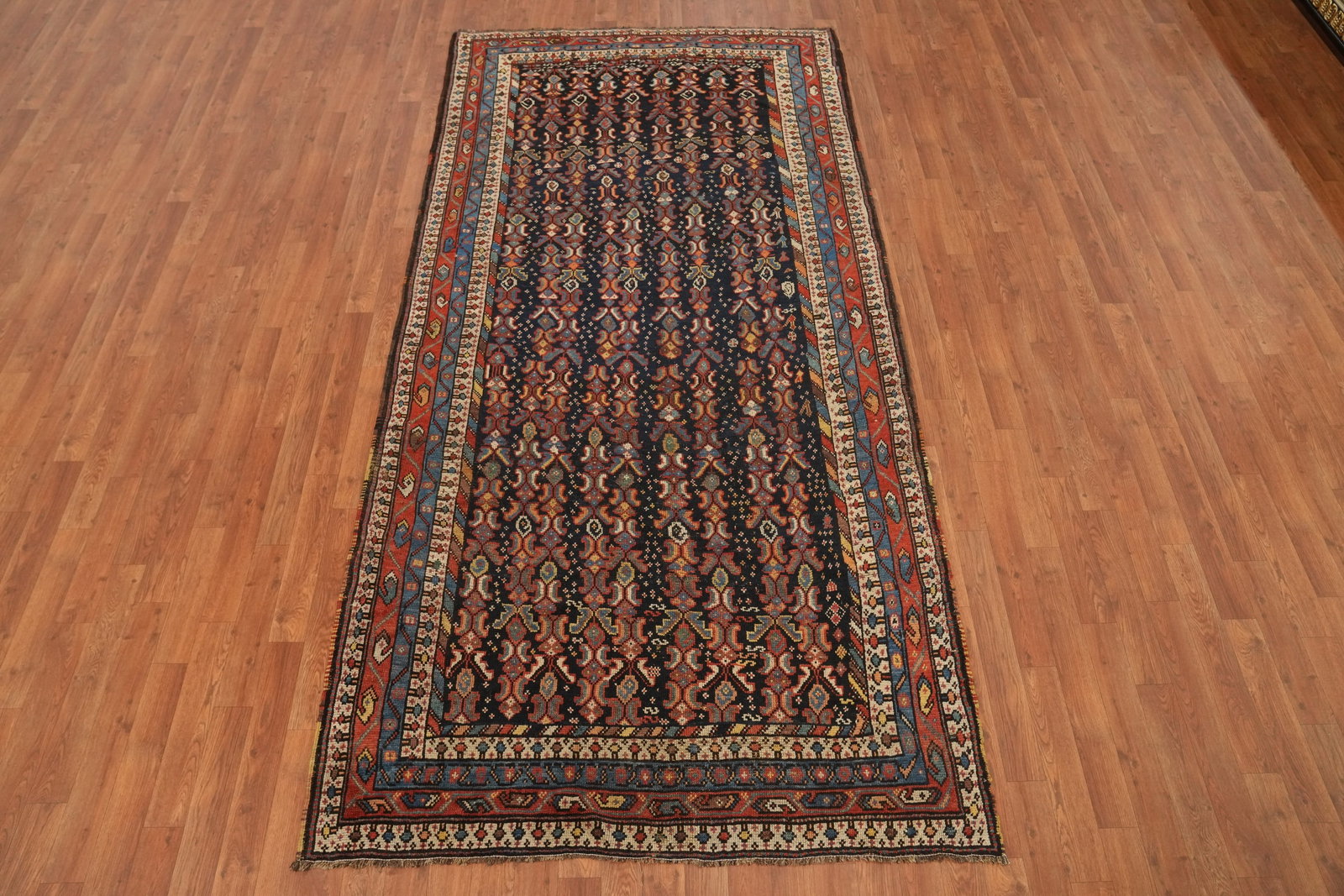 Pre-1900 Antique Vegetable Dye Qashqai Persian Area Rug 5x9 - 2