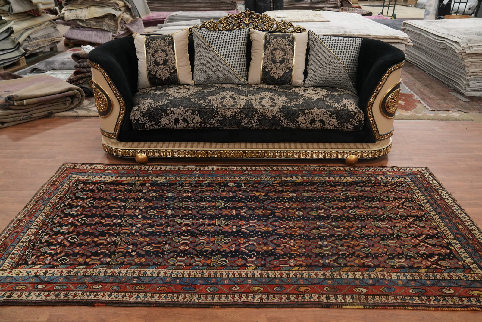 Pre-1900 Antique Vegetable Dye Qashqai Persian Area Rug 5x9 - 3