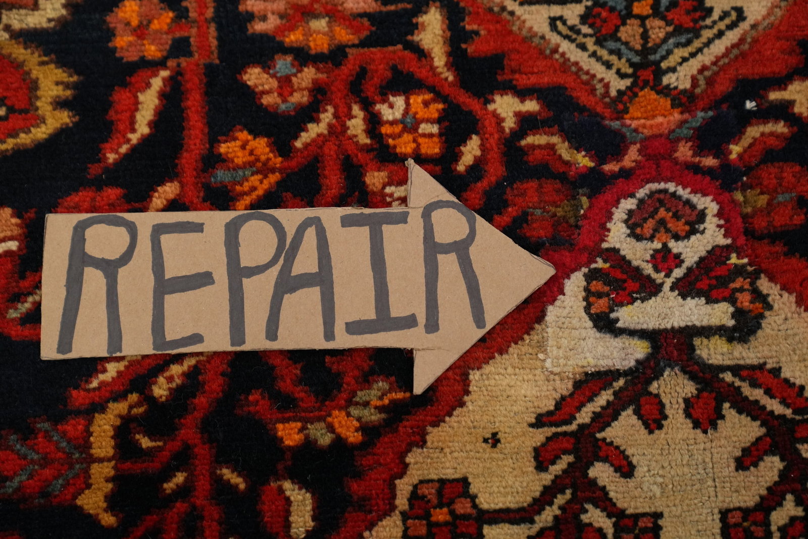Antique Sarouk Farahan Vegetable Dye Persian Rug 5x6 - 12