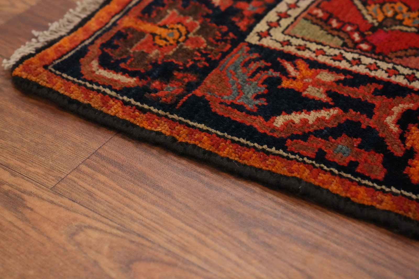Antique Sarouk Farahan Vegetable Dye Persian Rug 5x6 - 16