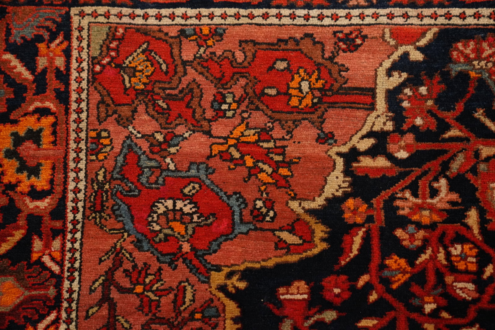 Antique Sarouk Farahan Vegetable Dye Persian Rug 5x6 - 6