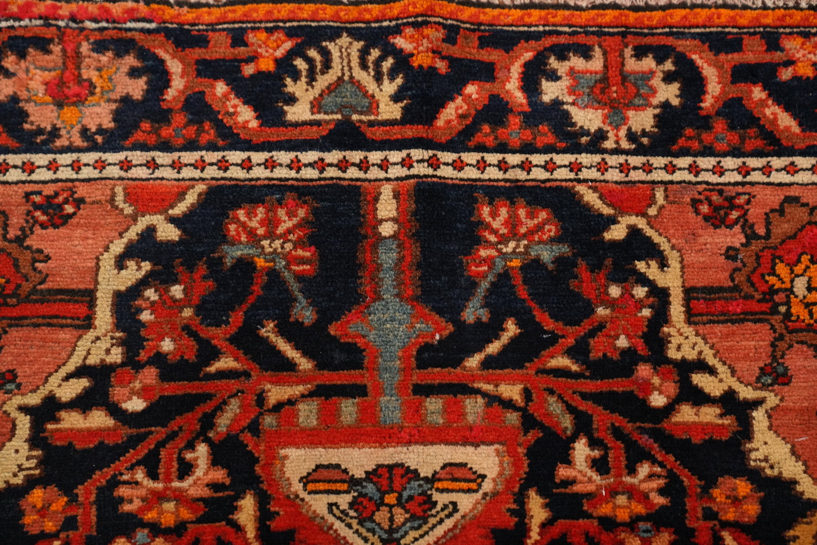 Antique Sarouk Farahan Vegetable Dye Persian Rug 5x6 - 7