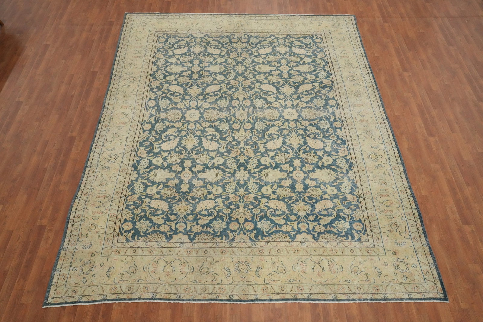 Antique Vegetable Dye Tabriz Persian Area Rug 10x13 - 2