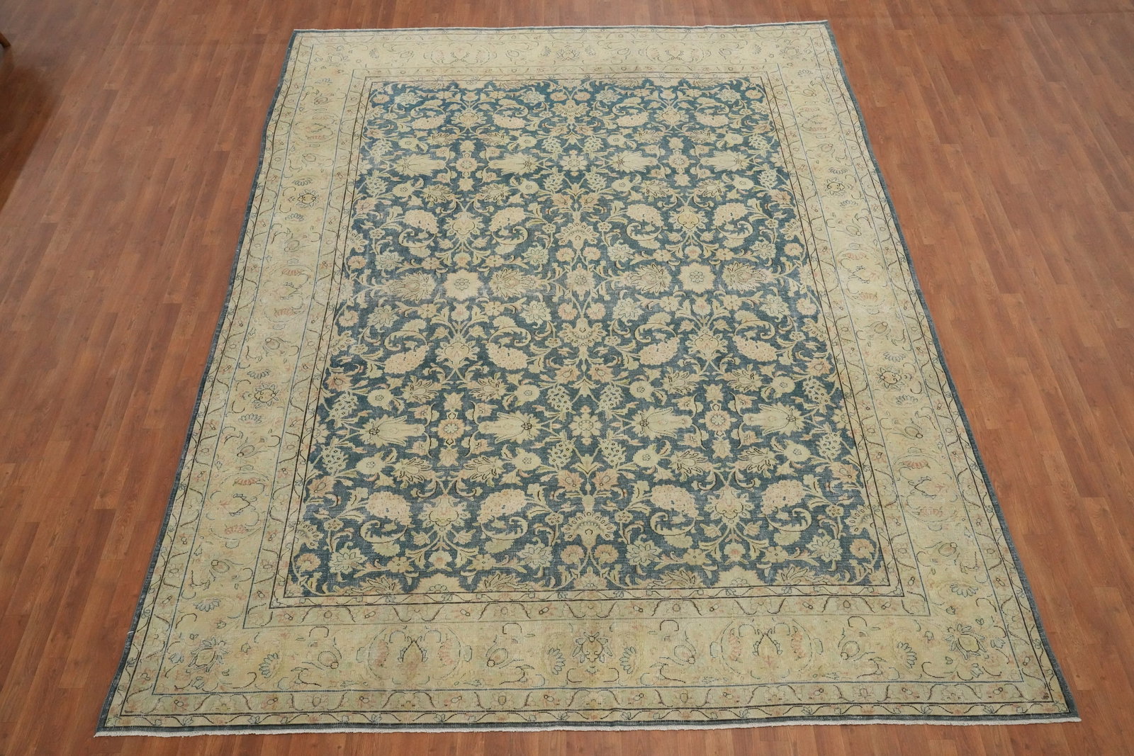 Antique Vegetable Dye Tabriz Persian Area Rug 10x13 - 4