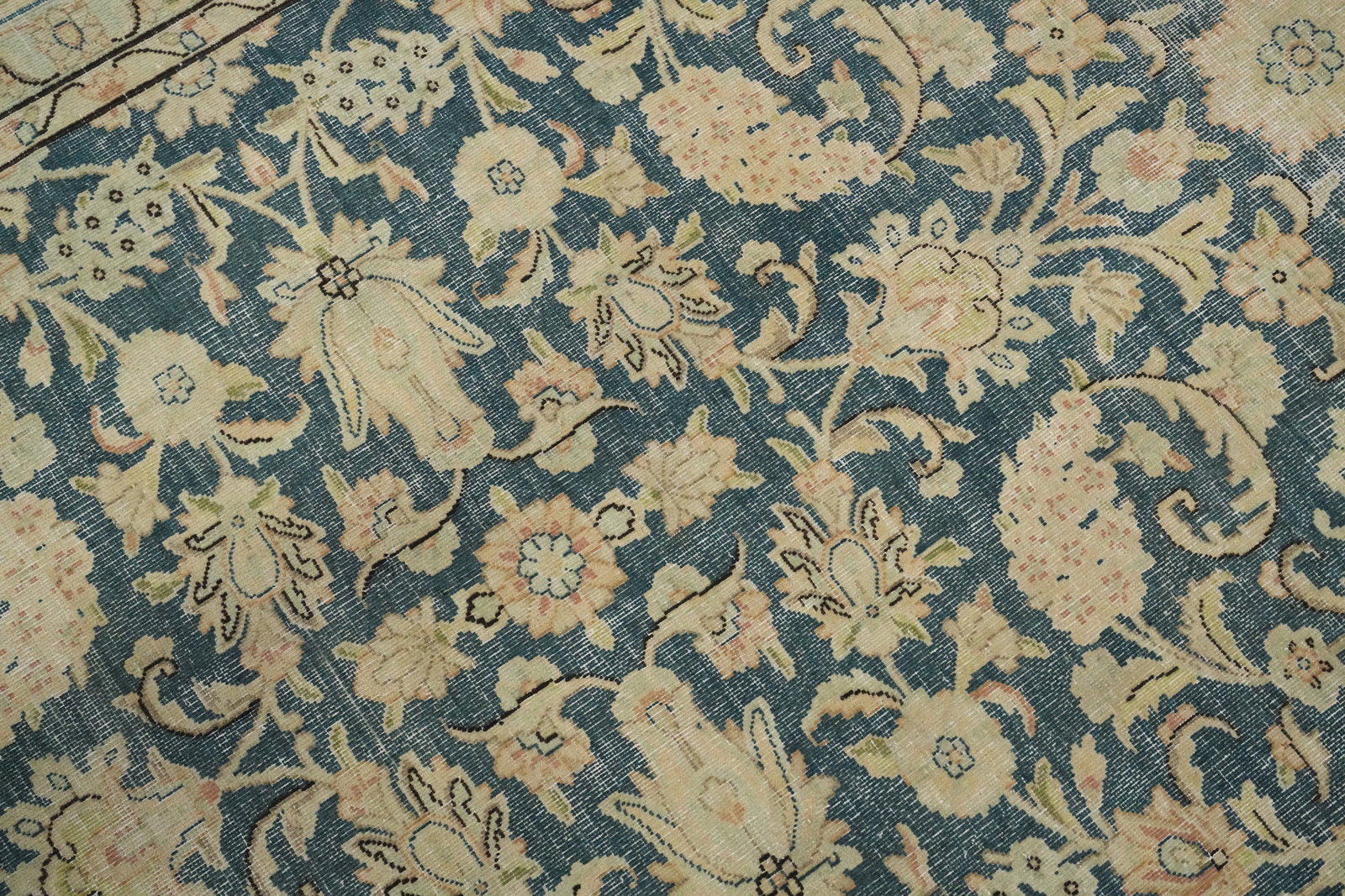 Antique Vegetable Dye Tabriz Persian Area Rug 10x13 - 7