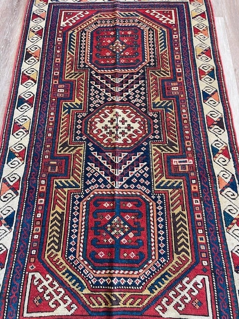 Antique kazak caucasian Rug-5091 - 3