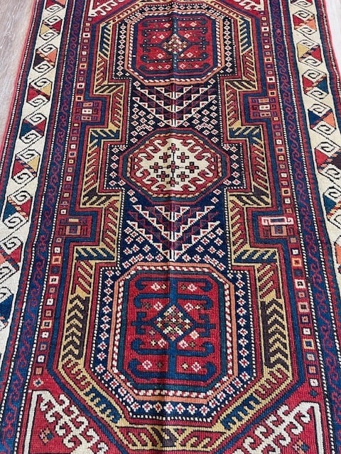 Antique kazak caucasian Rug-5091 - 6