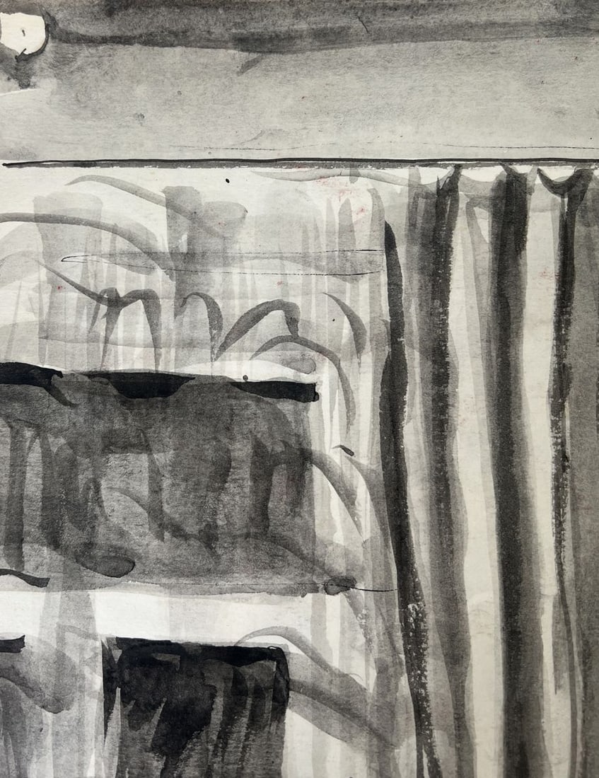 Watercolor painting Apartment in the shadow of a mask Vadim Aksenov - 5