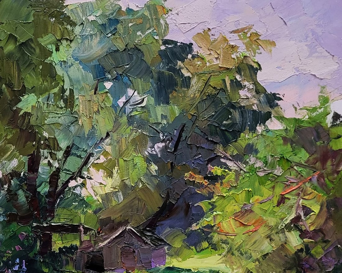 Oil painting Green leaves of spring Boris Serdyuk - 5