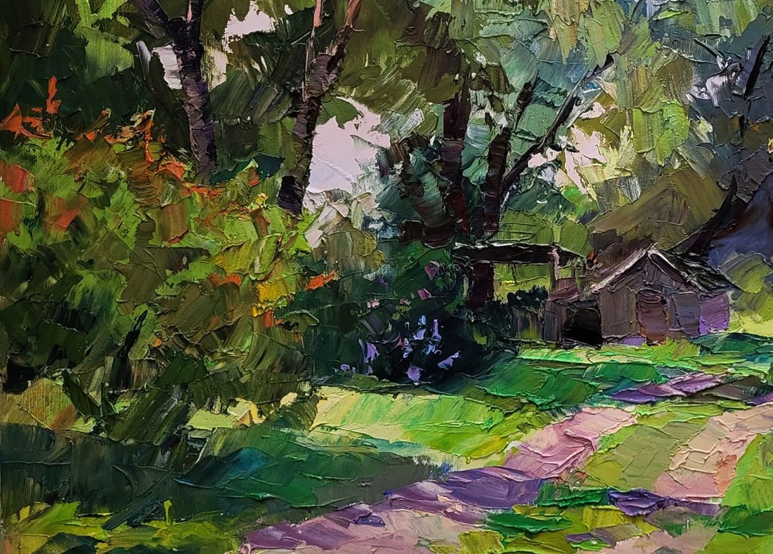 Oil painting Green leaves of spring Boris Serdyuk - 6