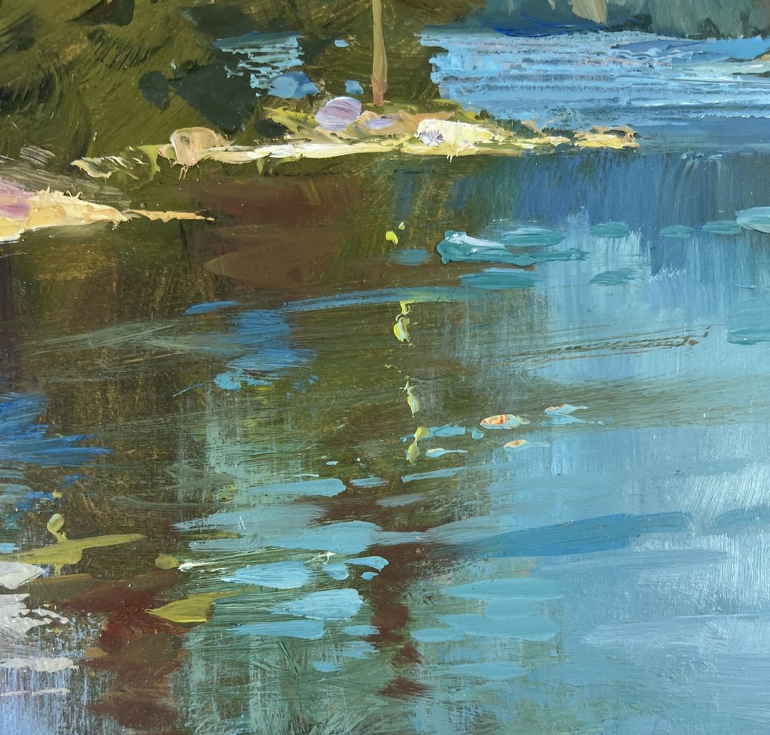 Oil painting Silent waters of the forest Yuriy Suprunchuk - 8