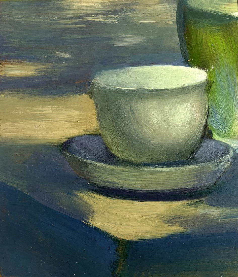 Oil painting Tea and flowers Mykhailo Burdylo - 7