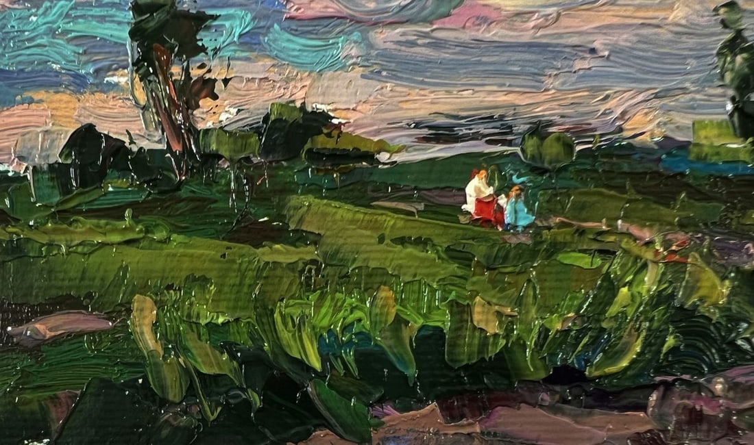 Oil painting Outside the village Oksana Ivanyuk - 6