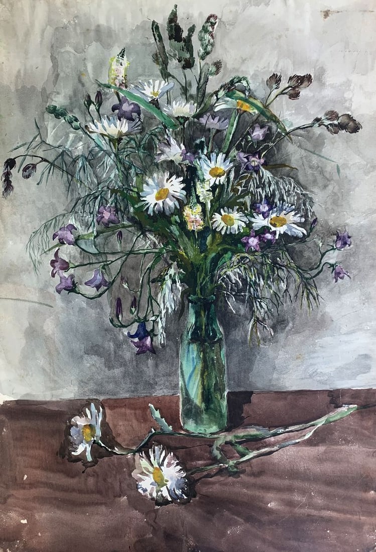 Watercolor painting Bouquet of flowers Palazhchenko Irina: No1290*** ABOUT THIS PAINTING **** TITLE: "Bouquet of flowers"* ARTISTS: Palazhchenko Irina* SIZE: 61x43 cm/' 24,01x16,92 inches'* MEDIUM: watercolor, paper* HAND PAINTED: Original painting from our