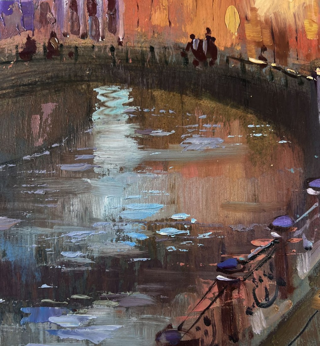 Oil painting Streets of the city at night Yuriy Suprunchuk - 8