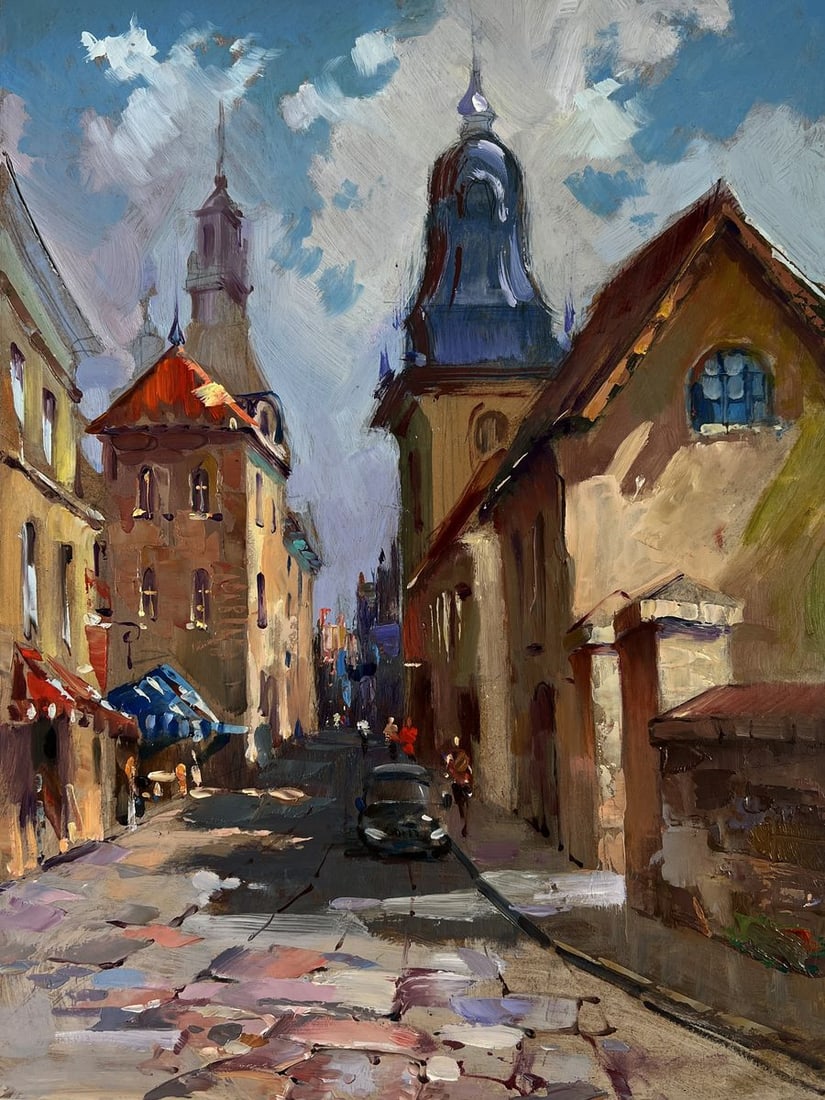 Oil painting Quiet street in the old town Yuriy Suprunchuk - 3