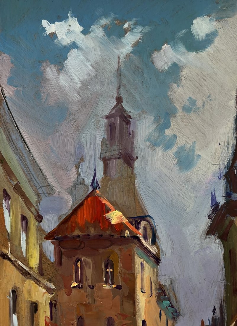 Oil painting Quiet street in the old town Yuriy Suprunchuk - 5
