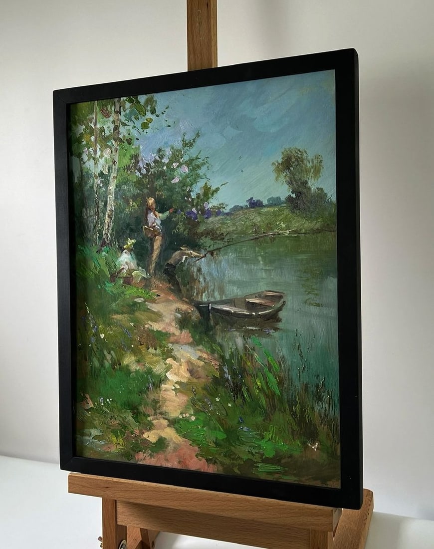 Oil painting Fishermen on the shore Yuriy Suprunchuk - 2