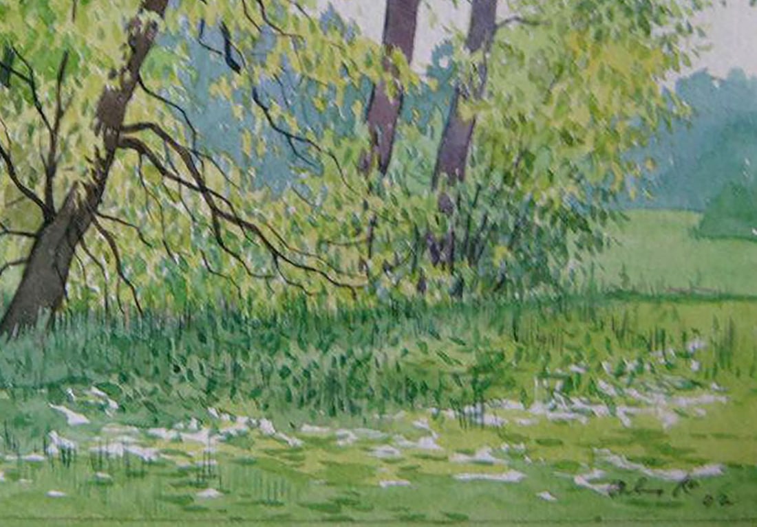 Watercolor painting Summer sketch Valery Savenets - 5