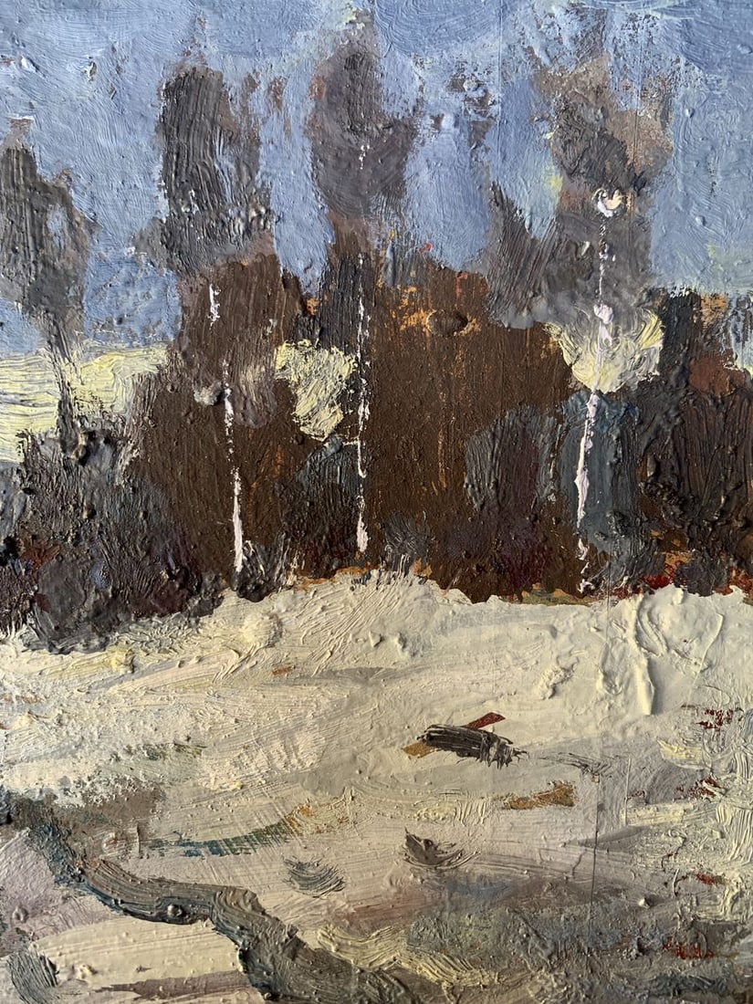 Oil painting Winter evening Leonid Maistrenko - 11