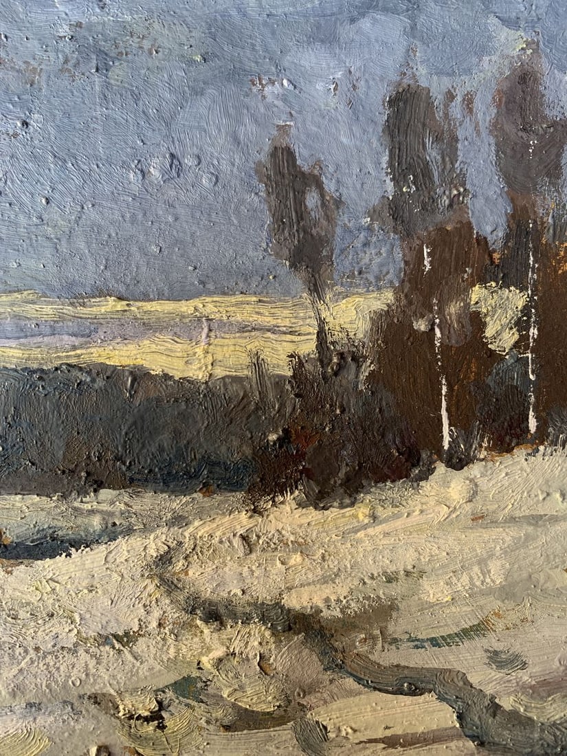 Oil painting Winter evening Leonid Maistrenko - 6
