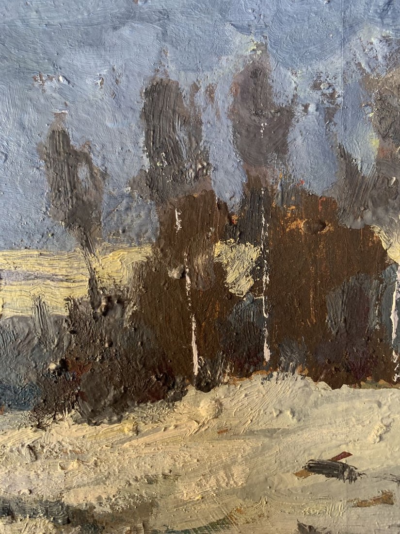 Oil painting Winter evening Leonid Maistrenko - 8