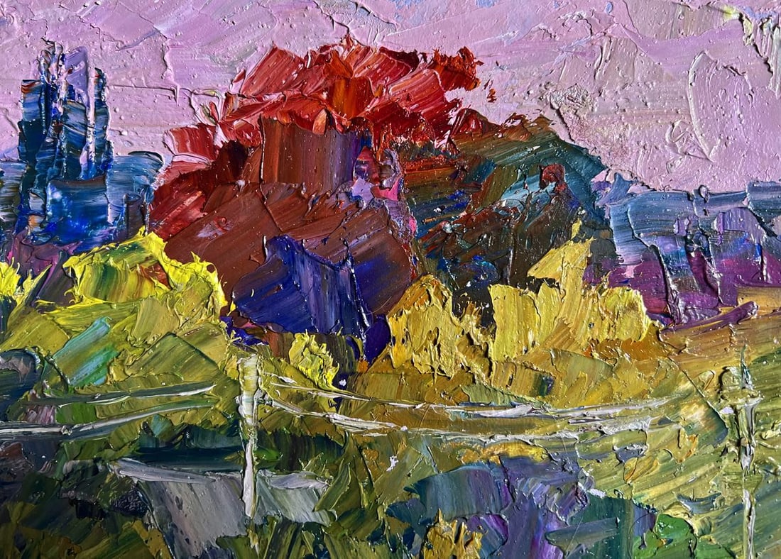 Oil painting Crimson Autumn Boris Serdyuk - 5