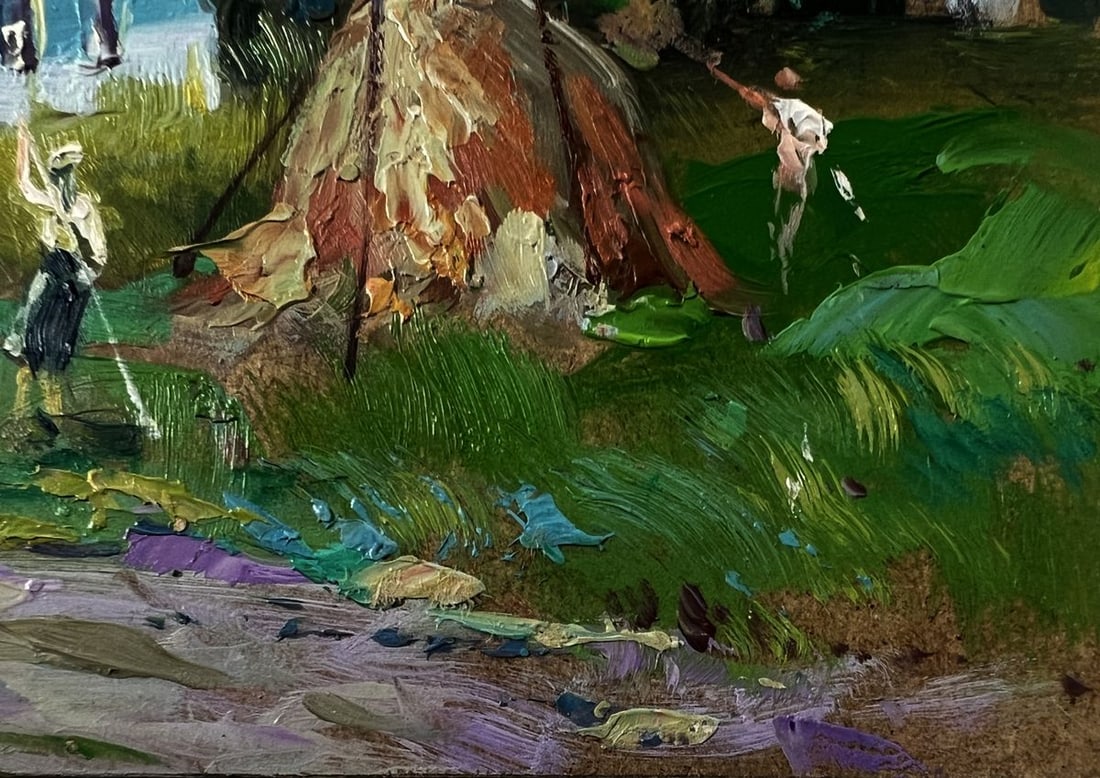 Oil painting A village near the mountains Yuriy Suprunchuk - 5