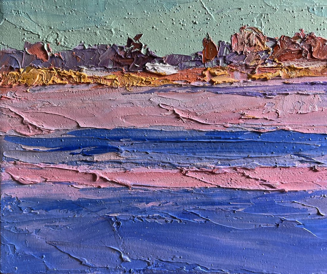 Oil painting Pink morning in winter Boris Serdyuk - 8