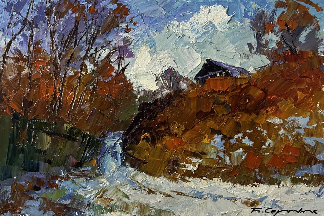 Oil painting House on the hill Boris Serdyuk - 3