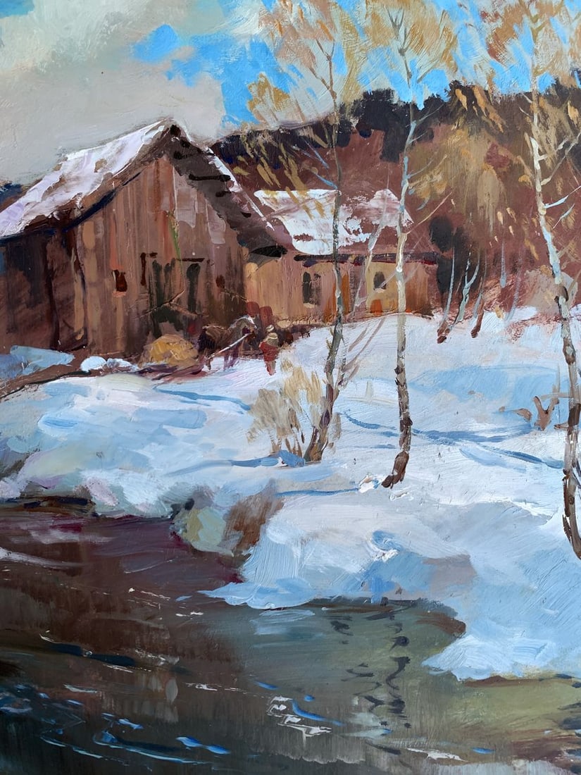 Oil painting After the night snowstorm Yuriy Suprunchuk - 10
