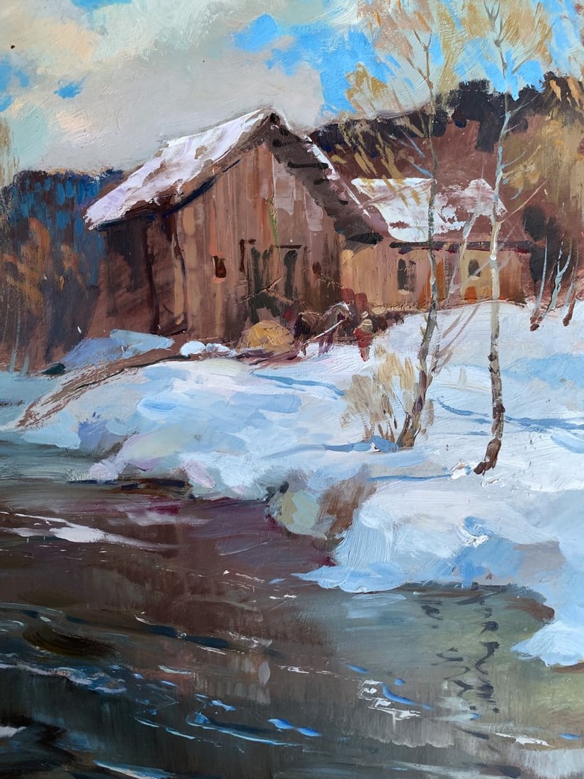 Oil painting After the night snowstorm Yuriy Suprunchuk - 9