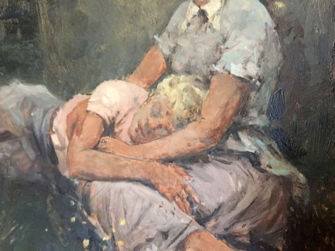 Oil painting Mother with her son Leonid Mikhailovich Stil' - 6