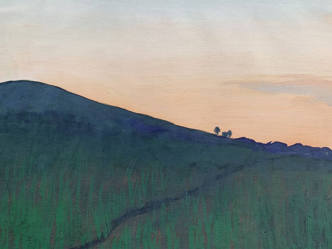 Watercolor painting Sunrise in the mountains Ivan Tsyupka - 5