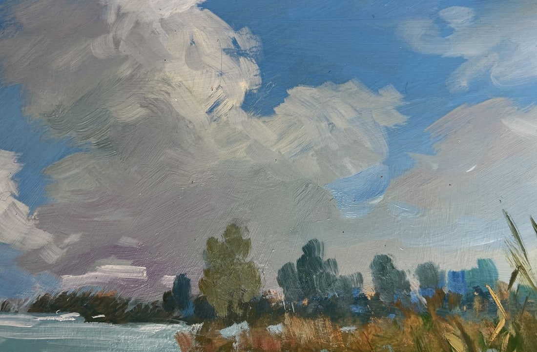 Oil painting Summer cloudy weather Yuriy Suprunchuk - 5