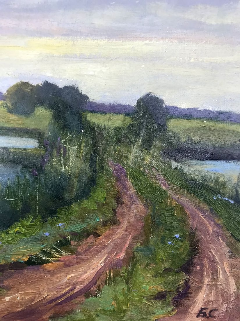 Oil painting The road over the river Boris Serdyuk - 11