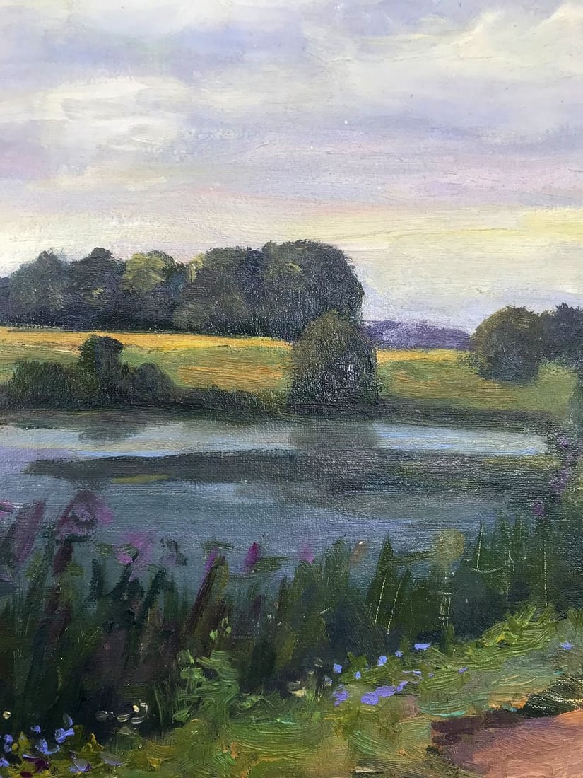 Oil painting The road over the river Boris Serdyuk - 6