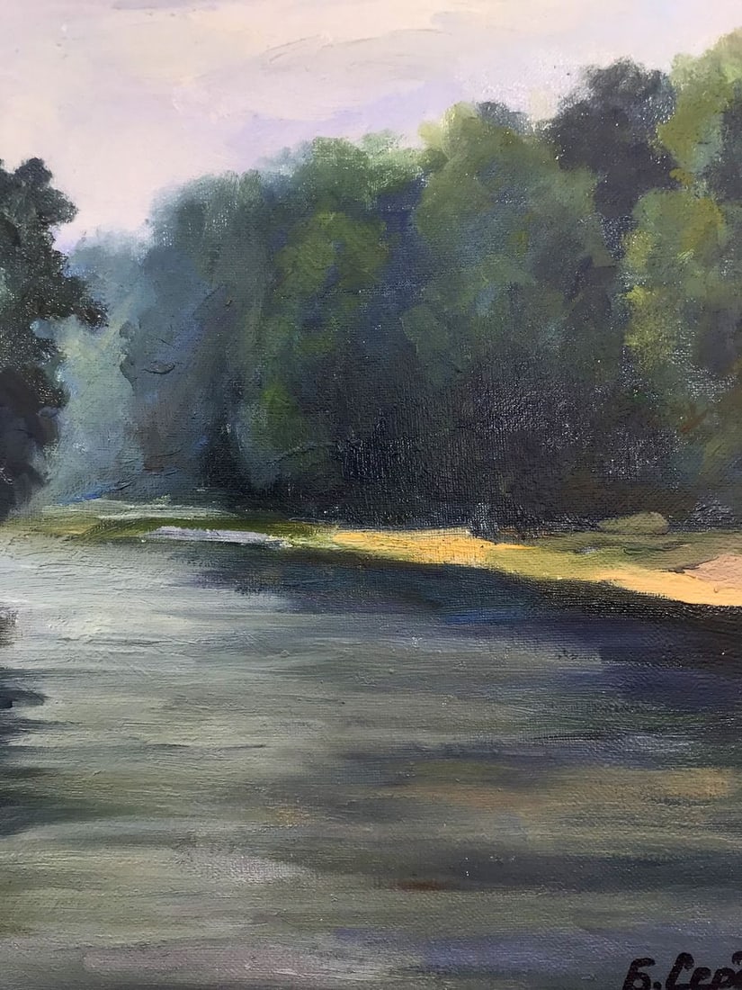 Oil painting River bank Boris Serdyuk - 10