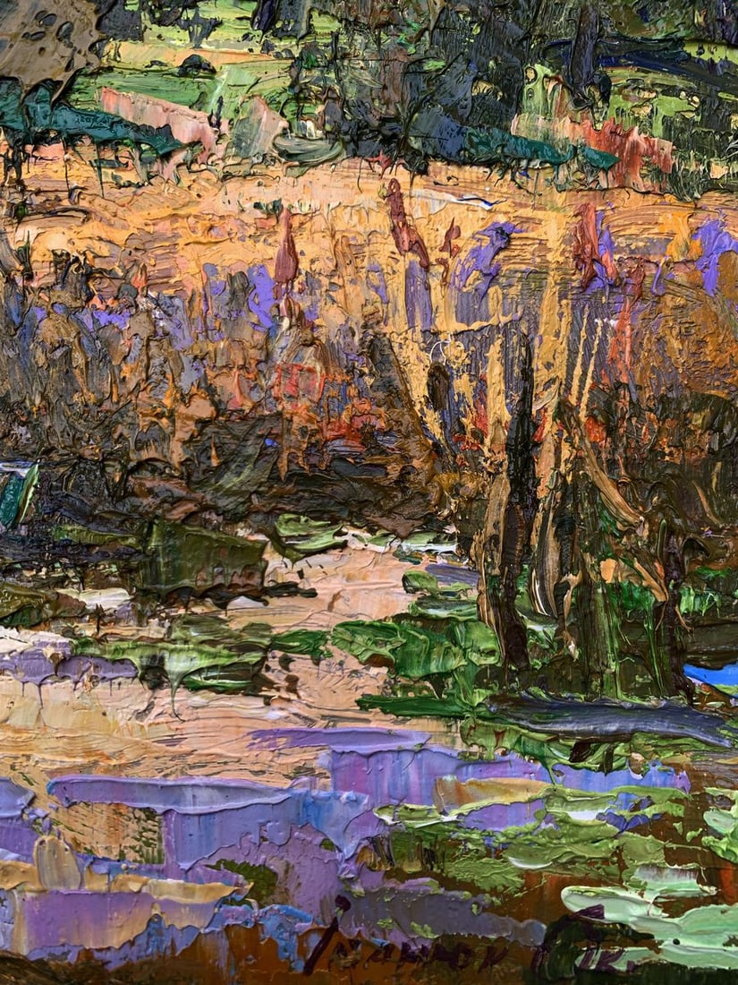 Oil painting Among the reeds Oksana Ivanyuk - 11
