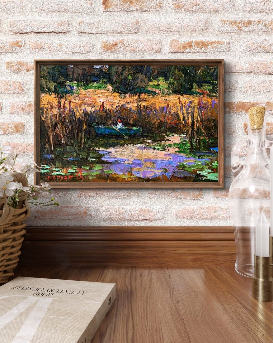 Oil painting Among the reeds Oksana Ivanyuk - 2