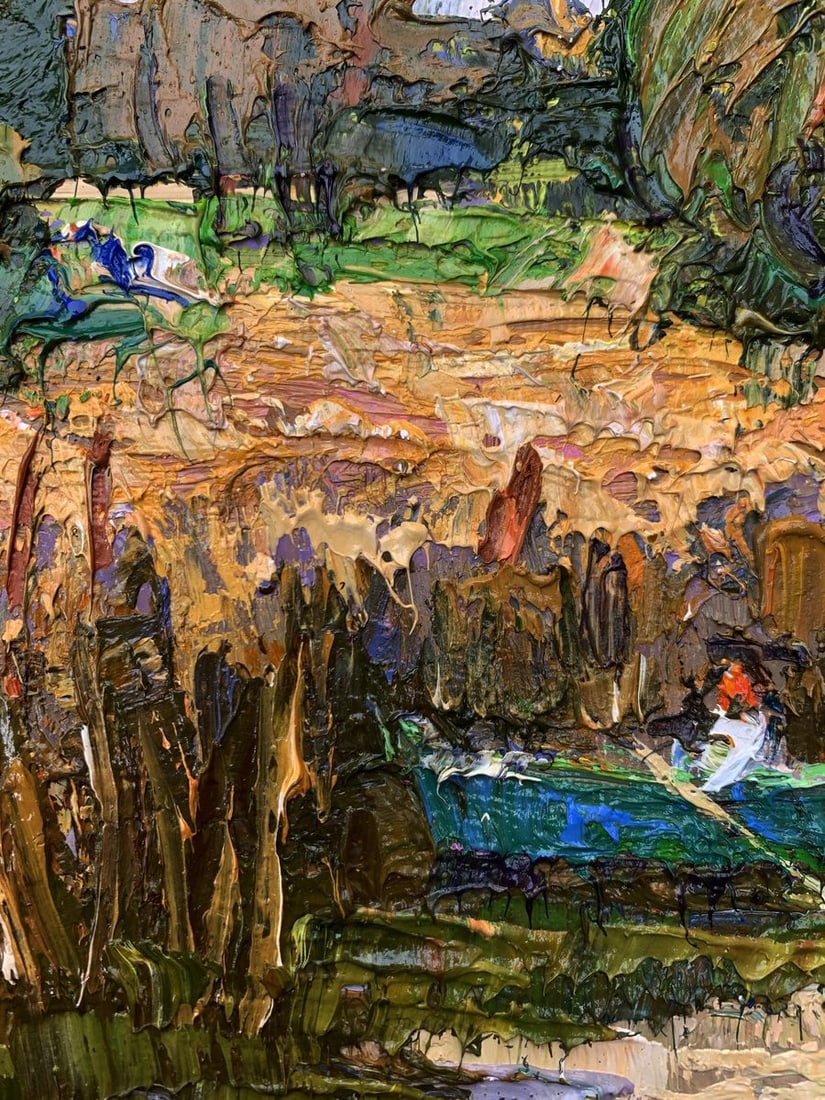 Oil painting Among the reeds Oksana Ivanyuk - 4